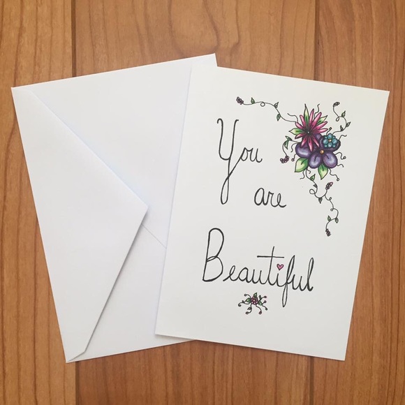 You Are Beautiful Forever Notecard Illustration - Picture 1 of 2